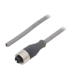 Cablu de Conectare M12 4P 0.6m 250VAC 2.5A | Electronic-mag.ro | Componente Electronice