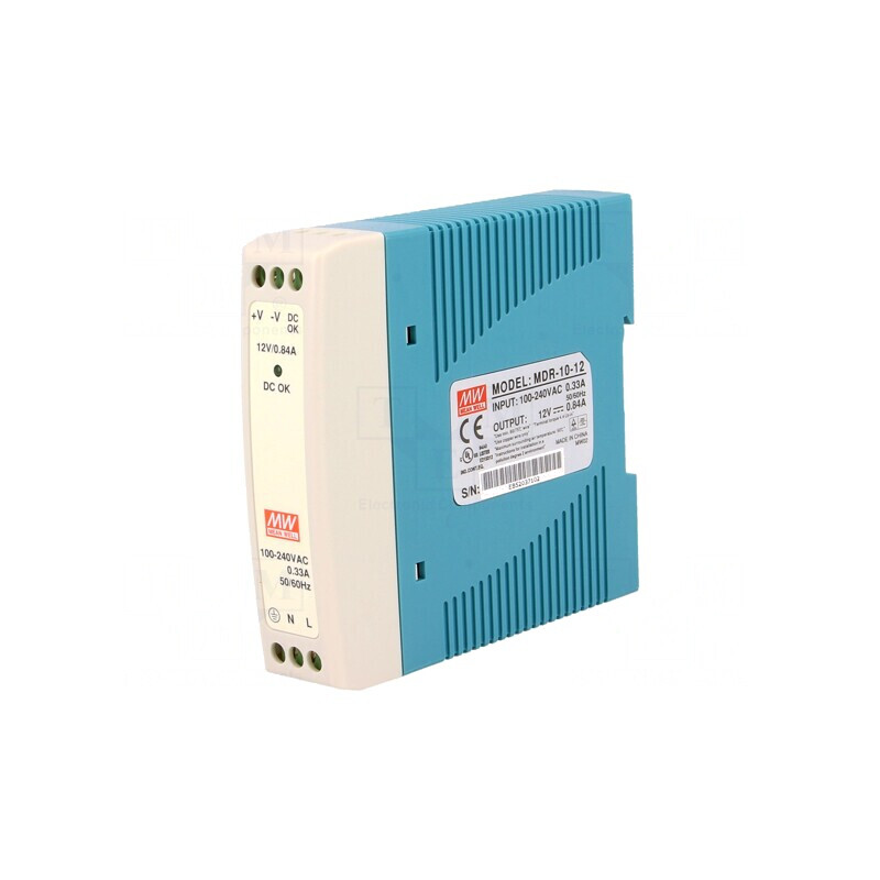 Alimentator pulsatoriu DIN 10W 12V 0.84A | Electronic-mag.ro | Componente Electronice