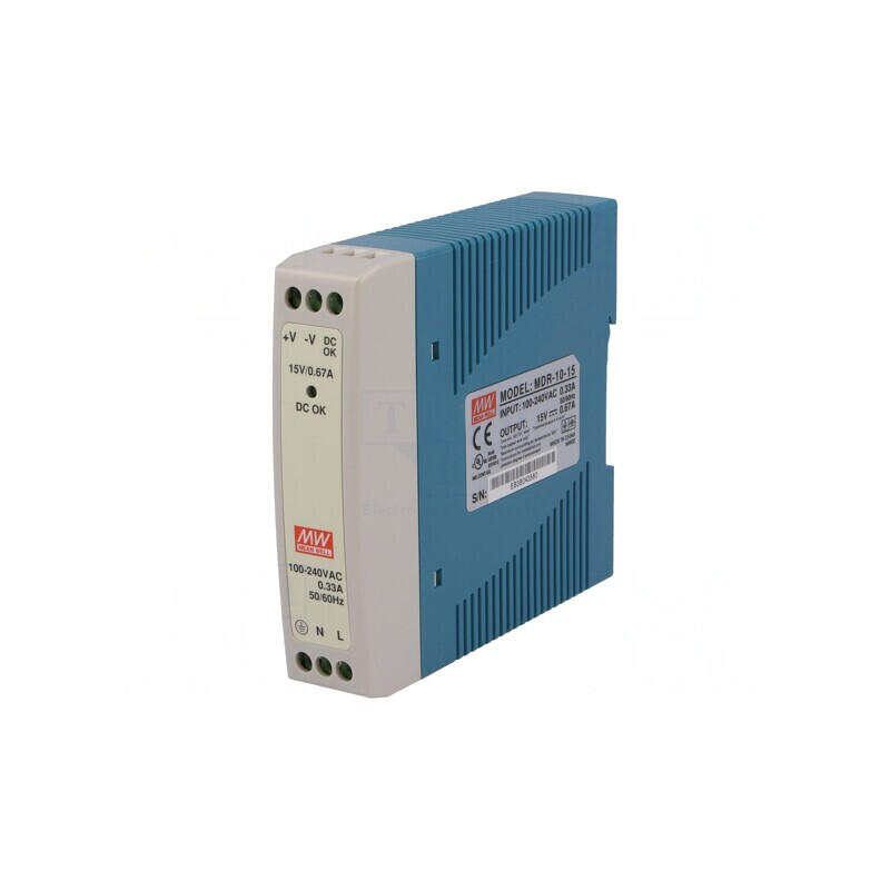 Alimentator Pulsatoriu DIN 10W 15VDC 0,67A | Electronic-mag.ro | Componente Electronice
