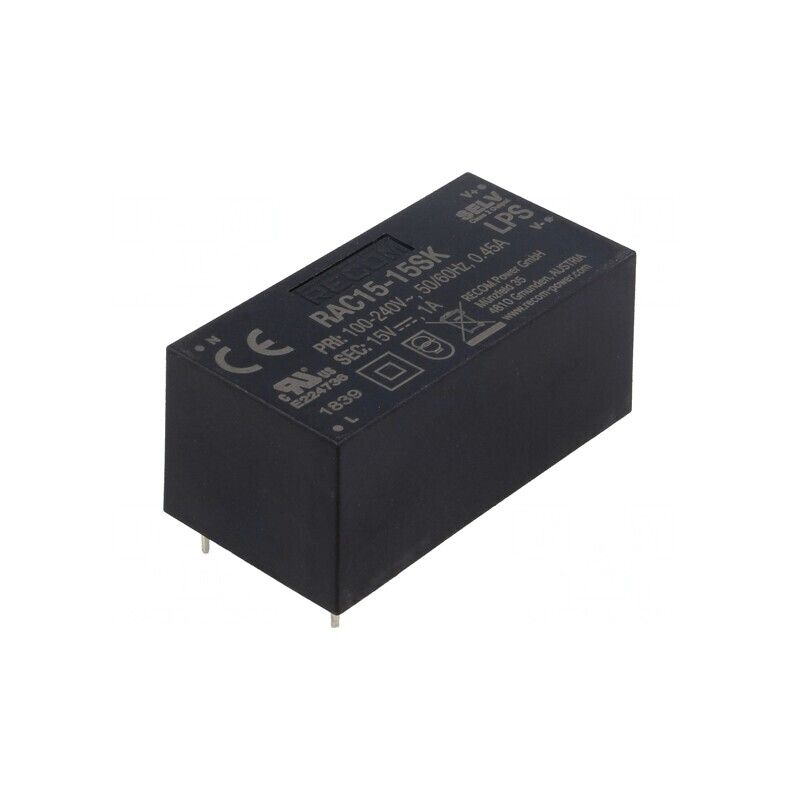 Convertor AC/DC 15W 15VDC RAC15-15SK | Electronic-mag.ro | Componente Electronice Convertor AC/DC 15W 15VDC RAC15-15SK | Electronic-mag.ro | Componente Electronice
