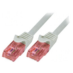 Patch cord U/UTP Cat6 15m Gri