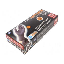 Mănuşi de protecţie nitril negre mărimea L, 50 buc. | Electronic-mag.ro | Componente Electronice