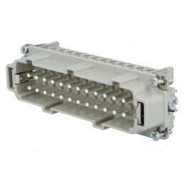 Conector HDC Inserturi Contact Tată 24P 24PE | Electronic-mag.ro | Componente Electronice