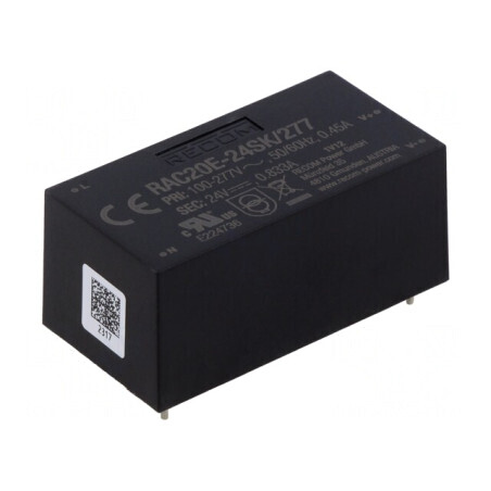 Convertor AC/DC 20W 24V 833mA 84% PCB 4000V | Electronic-mag.ro | Componente Electronice