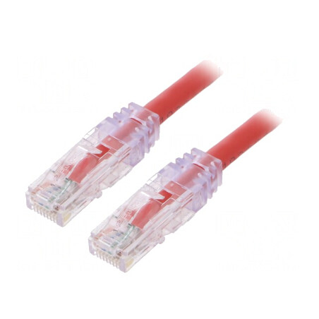 Patch Cord CAT6 U/UTP 2m Roșu | Electronic-mag.ro | Componente Electronice