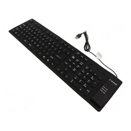 Tastatură USB Neagră cu Cabluri și Layout US | Electronic-mag.ro | Componente Electronice