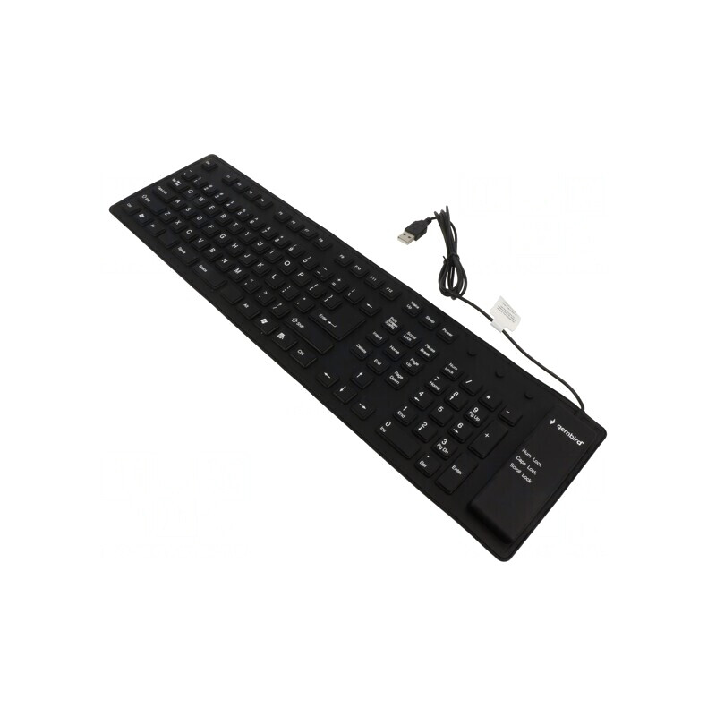 Tastatură USB Neagră cu Cabluri și Layout US | Electronic-mag.ro | Componente Electronice
