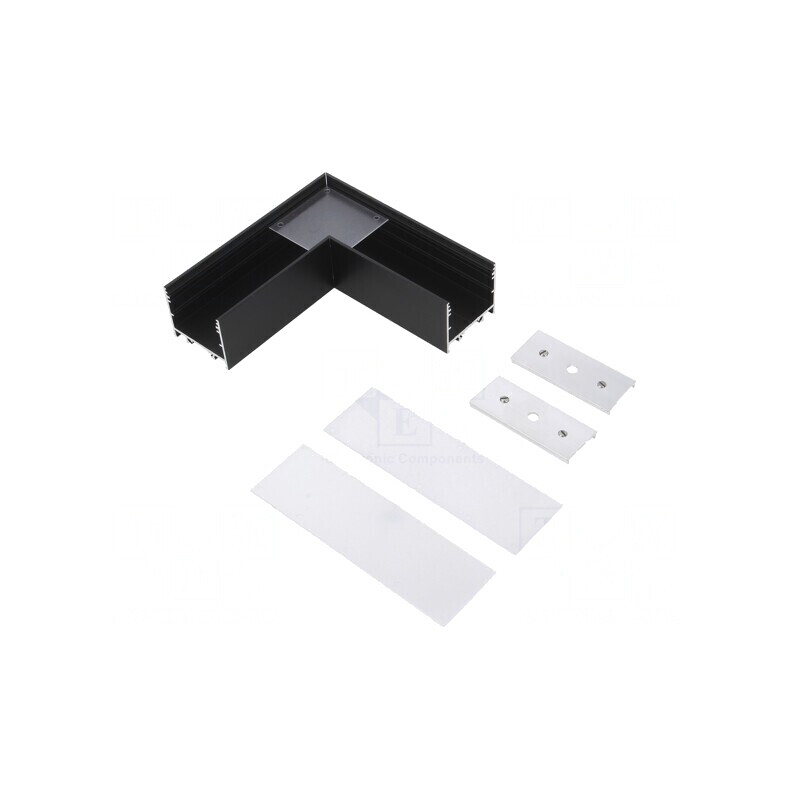 Conector 90° Aluminiu Anodat Negru VARIO30-02 | Electronic-mag.ro | Componente Electronice