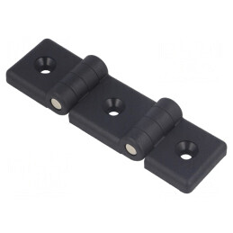Balama tehnopolimer neagră 124mm x 36mm pentru profile | Electronic-mag.ro | Componente Electronice