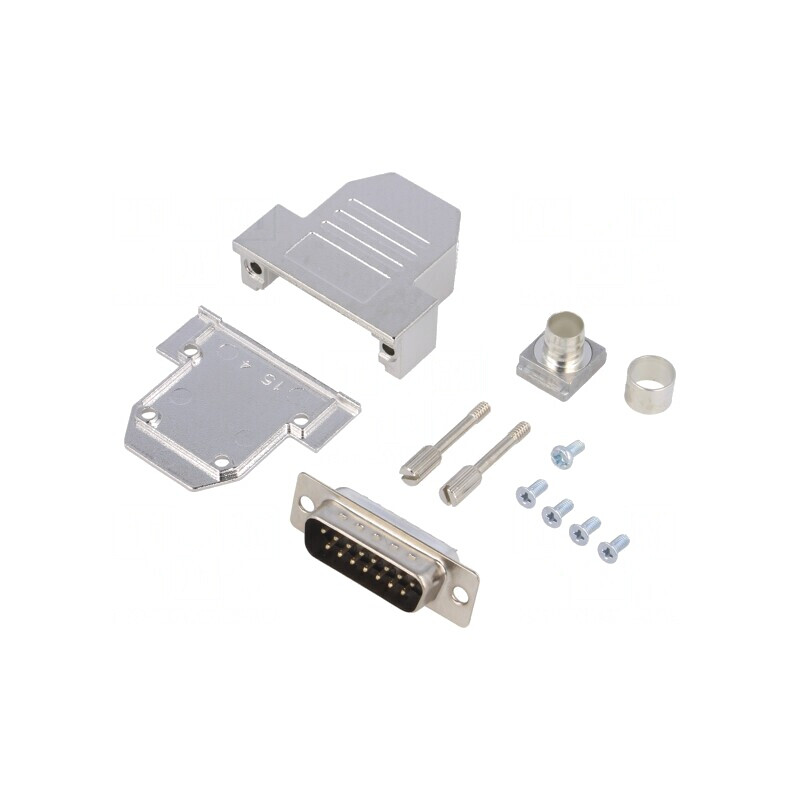 Conector D-Sub 15 PIN Tată Lipire Negru | Electronic-mag.ro | Componente Electronice