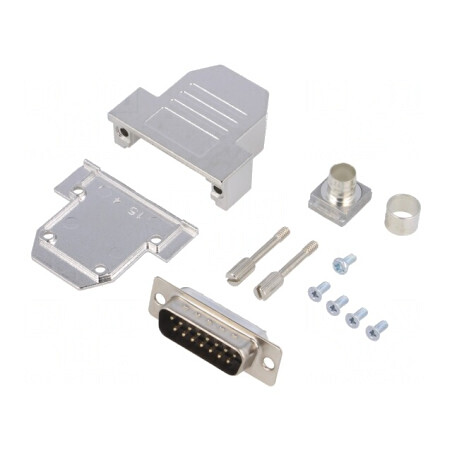 Conector D-Sub 15 PIN Tată Lipire Negru | Electronic-mag.ro | Componente Electronice