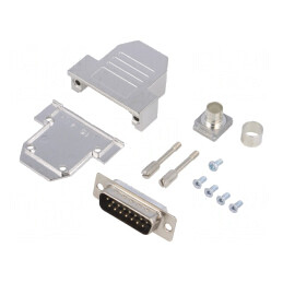 Conector D-Sub 15 PIN Tată Lipire Negru | Electronic-mag.ro | Componente Electronice