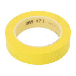 Bandă: de marcare | galbenă | L: 33m | W: 25mm | Thk: 0,13mm | 2,5N/cm | 471-25-33/YE