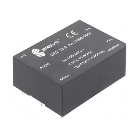 Convertor AC/DC 15W 12V | Electronic-mag.ro | Componente Electronice