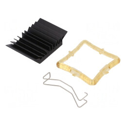 Radiator cu Aripioare BGA Negru 29x29mm | Electronic-mag.ro | Componente Electronice