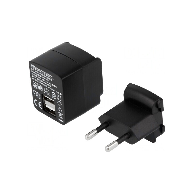 Alimentator USB 5V 2.4A 12W EU | Electronic-mag.ro | Componente Electronice Alimentator USB 5V 2.4A 12W EU | Electronic-mag.ro | Componente Electronice