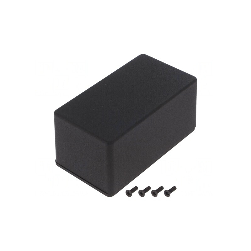 Carcasă Universală Aluminiu IP54 1550DBK 64x115x55mm | Electronic-mag.ro | Componente Electronice