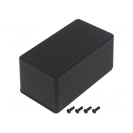 Carcasă Universală Aluminiu IP54 1550DBK 64x115x55mm | Electronic-mag.ro | Componente Electronice