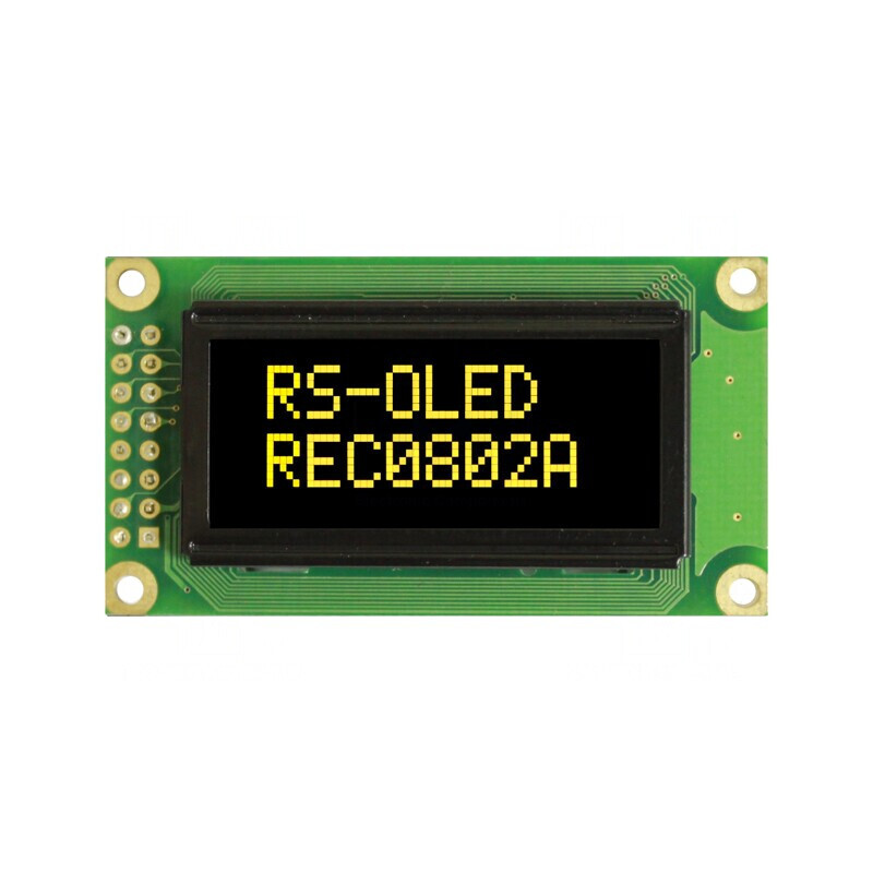 Afișaj OLED Alfanumeric 8x2 Galben 58x32mm | Electronic-mag.ro | Componente Electronice