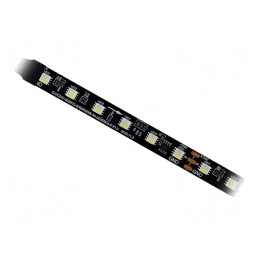 Bandă LED RGBW 24V 60 LED/m PCB Negru