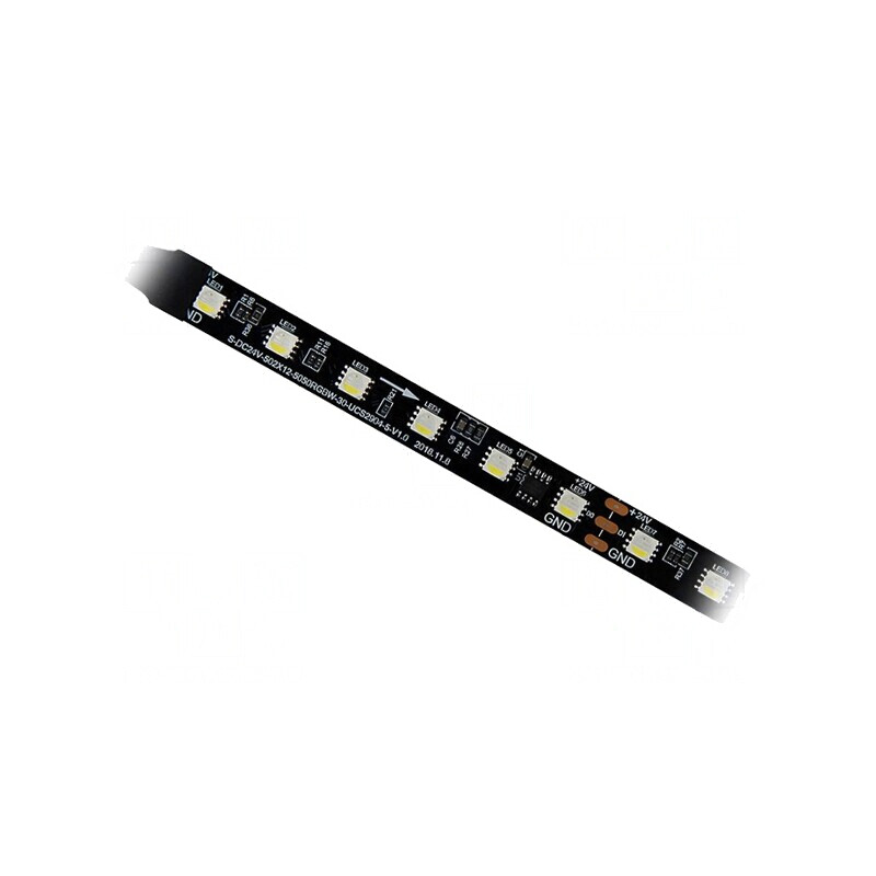 Bandă LED RGBW 24V 60 LED/m PCB Negru | Electronic-mag.ro | Componente Electronice