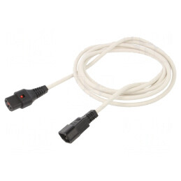 Cablu de Alimentare IEC C13 C14 cu Blocare 3m Alb | Electronic-mag.ro | Componente Electronice