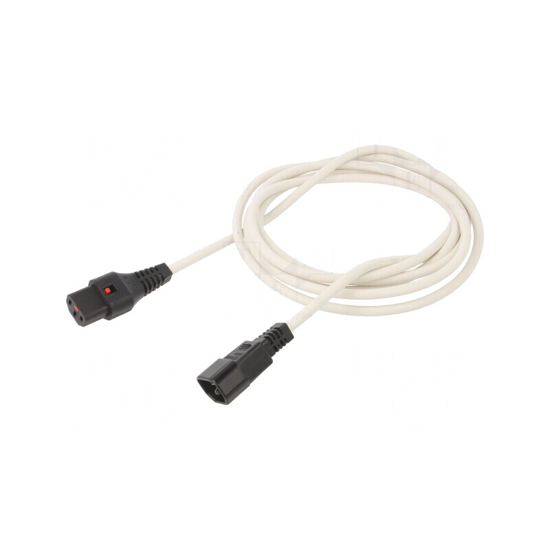 Cablu de Alimentare IEC C13 C14 cu Blocare 3m Alb | Electronic-mag.ro | Componente Electronice Cablu de Alimentare IEC C13 C14 cu Blocare 3m Alb | Electronic-mag.ro | Componente Electronice