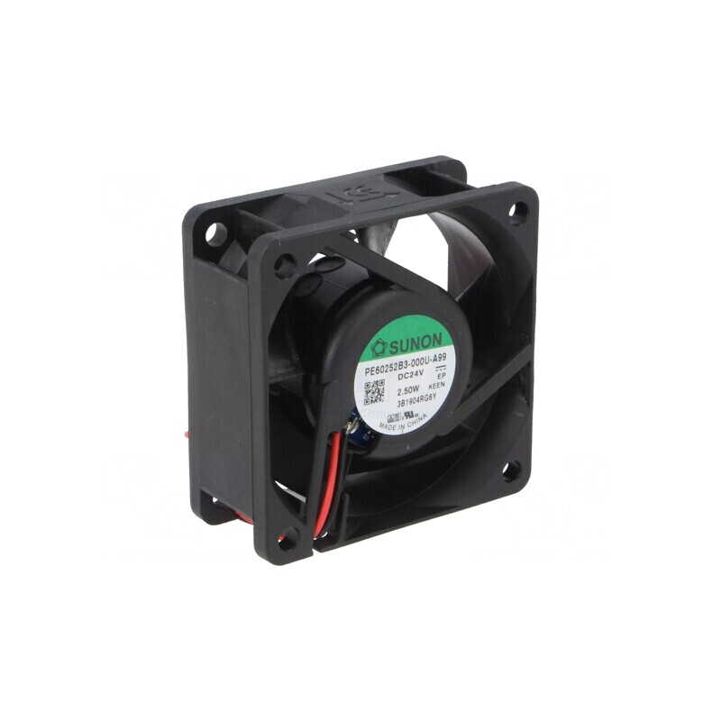 Ventilator DC Axial 24V 60x60x25mm 49m3/h 38dBA Cu Bilă | Electronic-mag.ro | Componente Electronice