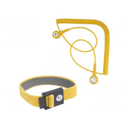 Brățară ESD Galbenă 2,4m 4mm | Electronic-mag.ro | Componente Electronice