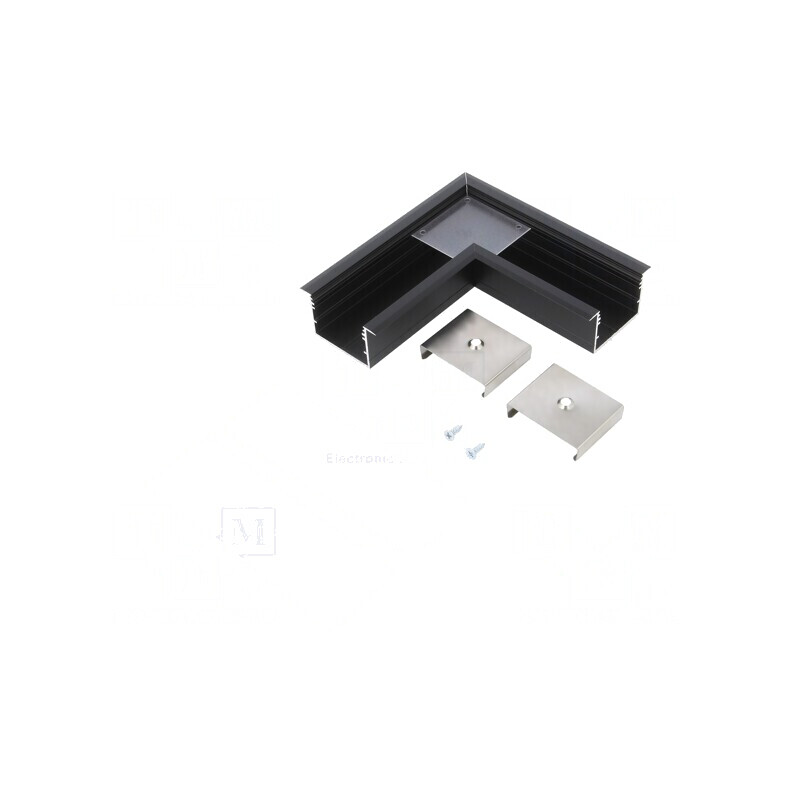 Conector 90° Aluminiu Negru Anodat VARIO30-07 | Electronic-mag.ro | Componente Electronice