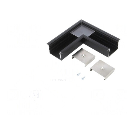 Conector 90° Aluminiu Negru Anodat VARIO30-07 | Electronic-mag.ro | Componente Electronice