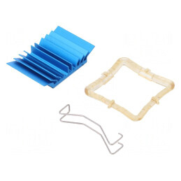 Radiator Extrudat cu Aripioare BGA Albastru 29x29mm | Electronic-mag.ro | Componente Electronice