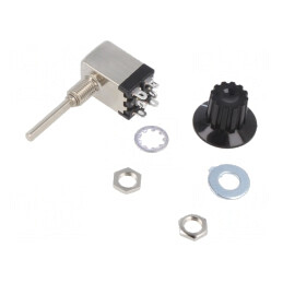 Comutator Rotativ 3 Pozitii DP3T 5A/125VAC 3A/30VDC | Electronic-mag.ro | Componente Electronice