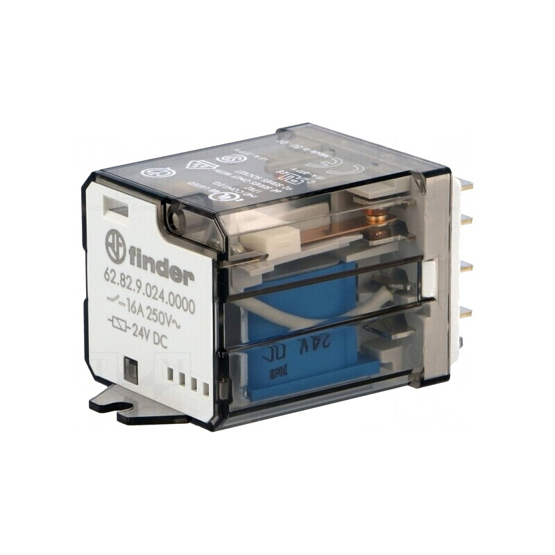 Releu Electromagnetic DPDT 24VDC 16A | Electronic-mag.ro | Componente Electronice