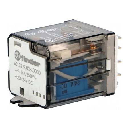 Releu Electromagnetic DPDT 24VDC 16A | Electronic-mag.ro | Componente Electronice