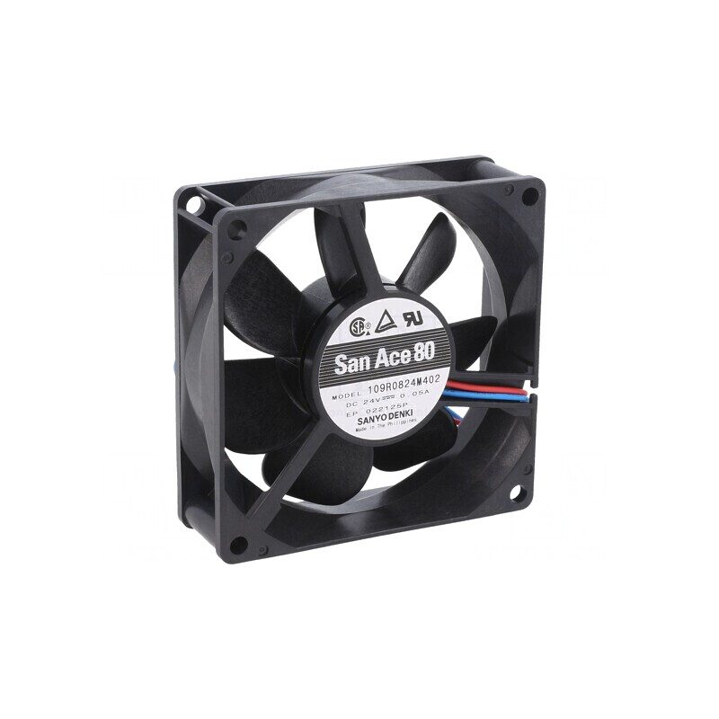 Ventilator Axial DC 24V 80x80x25mm 49,8m3/h 23dBA | Electronic-mag.ro | Componente Electronice