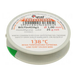 Sârmă de lipit fără plumb 1mm 25g Bi57Sn42Ag1 | Electronic-mag.ro | Componente Electronice