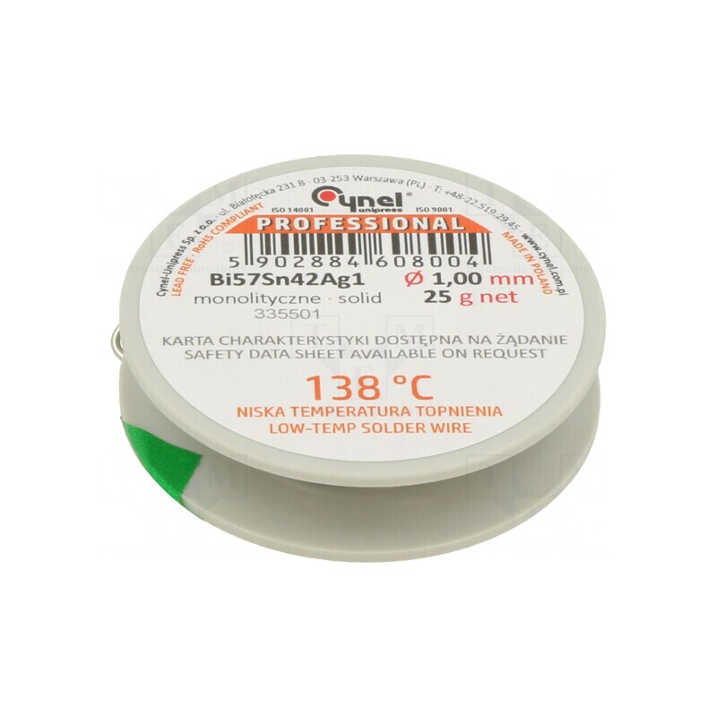Sârmă de lipit fără plumb 1mm 25g Bi57Sn42Ag1 | Electronic-mag.ro | Componente Electronice Sârmă de lipit fără plumb 1mm 25g Bi57Sn42Ag1 | Electronic-mag.ro | Componente Electronice