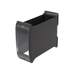 Carcasă pentru șină DIN, gri închis, 101mm x 45mm x 119.5mm | Electronic-mag.ro | Componente Electronice