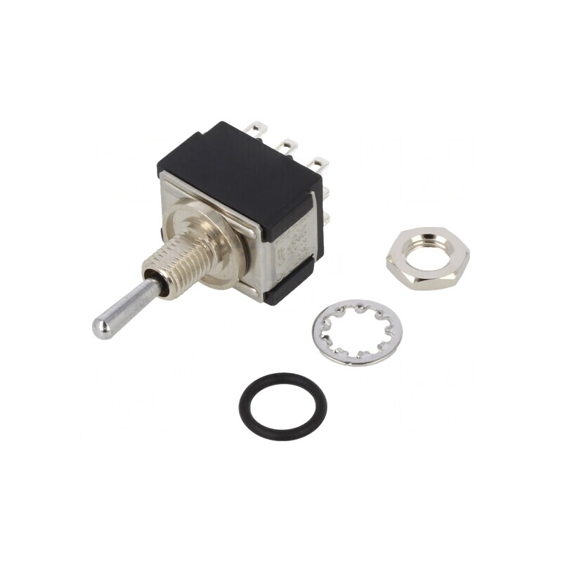 Comutator basculant 3 poziții 3PDT ON-OFF-ON 6A 125VAC 6VDC | Electronic-mag.ro | Componente Electronice