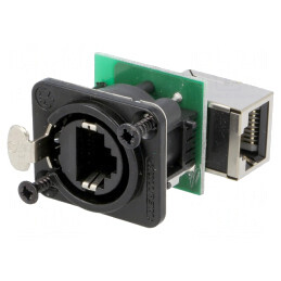 Adaptor Soclu etherCON 8p8c Cat5e Aurit | Electronic-mag.ro | Componente Electronice