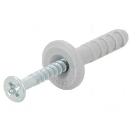 Plastic Anchor with Flange and Screw 8x40 Zinc-Plated Steel | Electronic-mag.ro | Componente Electronice
