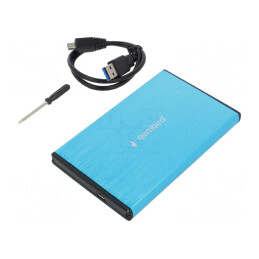 Carcasă hard discuri: 2,5" | USB 3.0 | Mat.carc: aluminiu | albastră | EE2-U3S-3-B