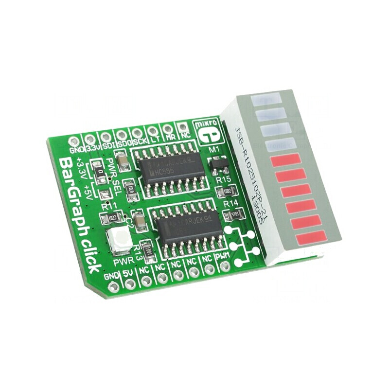 Placă Prototip Afișaj SPI 74HC595 MikroBUS | Electronic-mag.ro | Componente Electronice