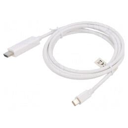 Cablu DisplayPort la HDMI 2m Alb