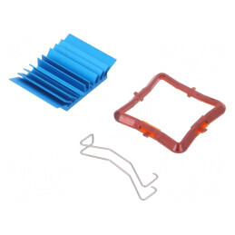 Radiator extrudat albastru BGA 30x30mm | Electronic-mag.ro | Componente Electronice