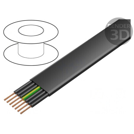 Cablu NEO-Flach NGFLGOU 7G1,5mm2 300V 500V Cu neecranat | Electronic-mag.ro | Componente Electronice