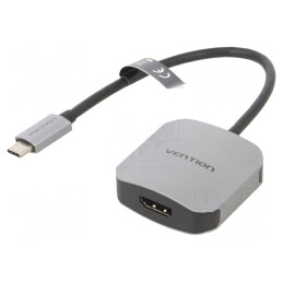 Adaptor HDMI 1.4 USB C 0.15m Negru Gri | Electronic-mag.ro | Componente Electronice