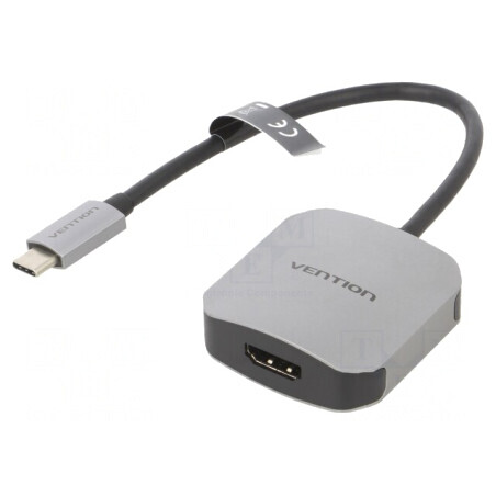 Adaptor HDMI 1.4 USB C 0.15m Negru Gri | Electronic-mag.ro | Componente Electronice