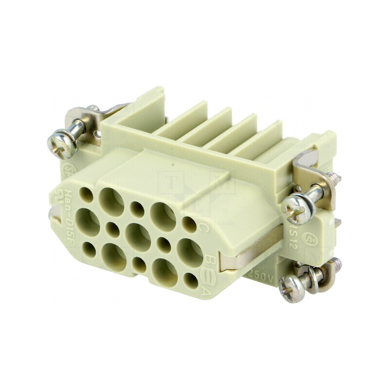 Conector HDC Inserturi Contact Mamă Han D 15 PIN 15 PE | Electronic-mag.ro | Componente Electronice